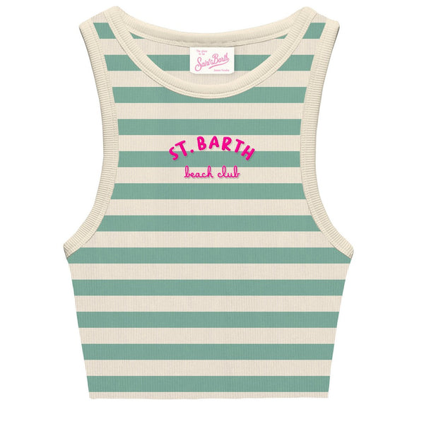 BLUE JR  BEACH CLUB STRIPES 1110 EMB