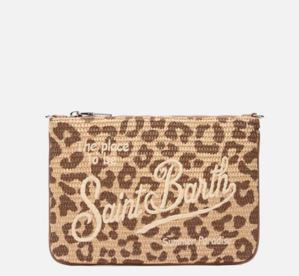 PARISIENNE STRAW LEOPARD 18 EMB