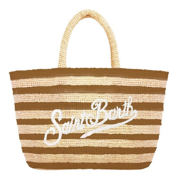 RAFFIA BEACH MID STRIPES SMALL 18 EMB