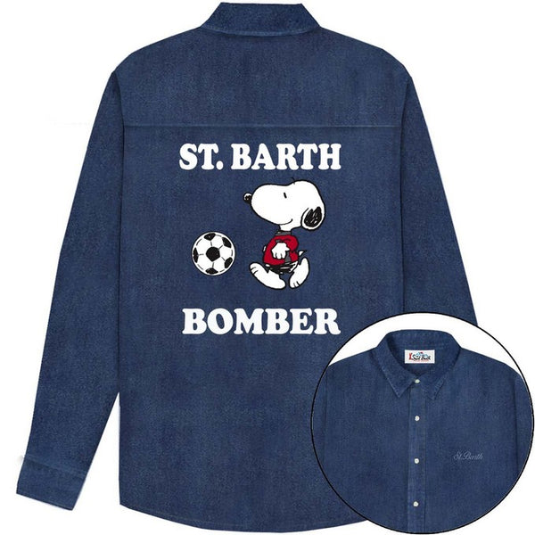 SEEFELD JR CHAMBRAY  SNOOPY BOMBER DENIM D