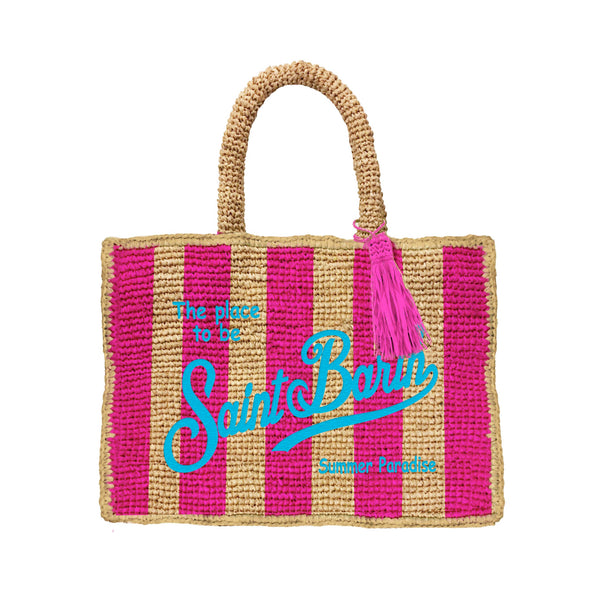 VANITY MINI RAFFIA  STRIPES POP V 77 EMB